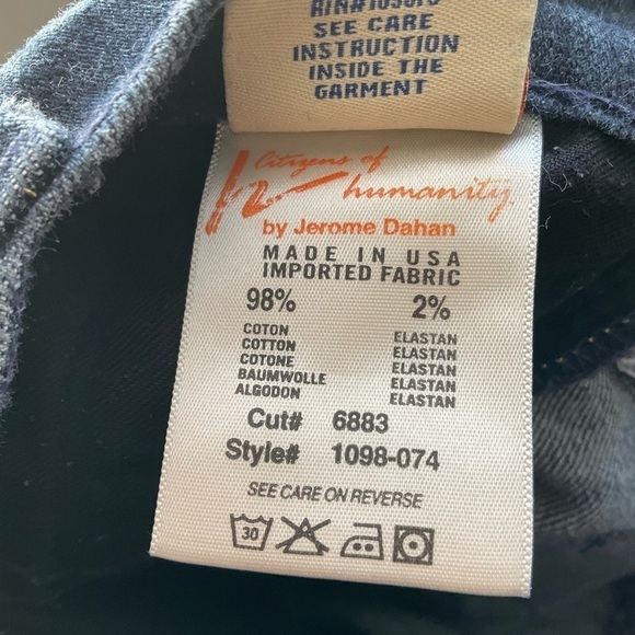 Citizens of Humanity Kelly Stretch Low Waist Bootcut Jeans Size 26 - Picture 13 of 14